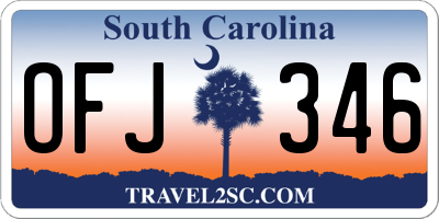 SC license plate OFJ346