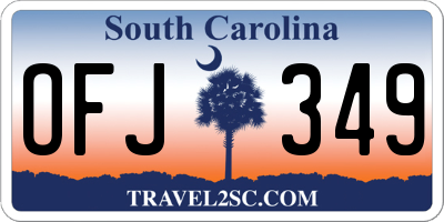 SC license plate OFJ349