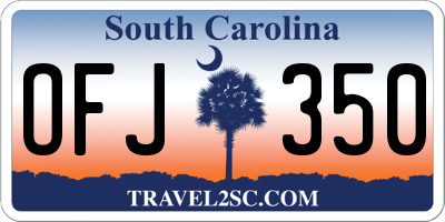 SC license plate OFJ350