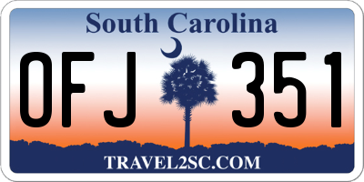 SC license plate OFJ351