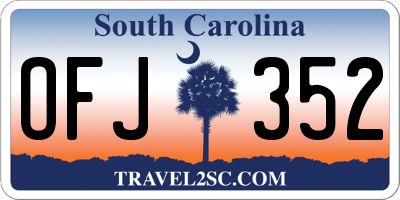 SC license plate OFJ352