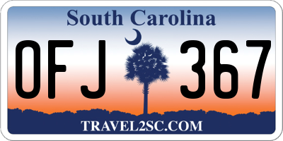 SC license plate OFJ367