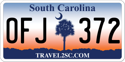 SC license plate OFJ372