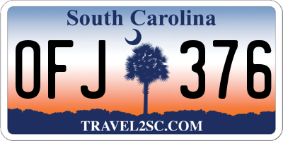 SC license plate OFJ376