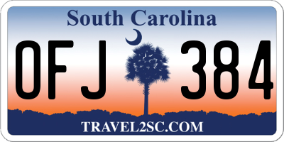 SC license plate OFJ384