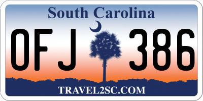 SC license plate OFJ386