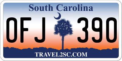 SC license plate OFJ390