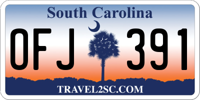SC license plate OFJ391