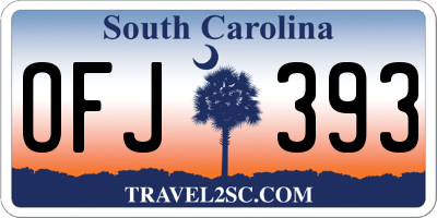 SC license plate OFJ393