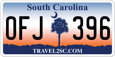 SC license plate OFJ396