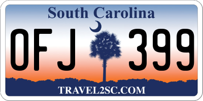 SC license plate OFJ399
