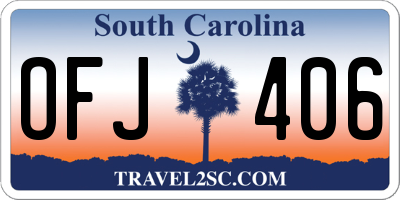 SC license plate OFJ406