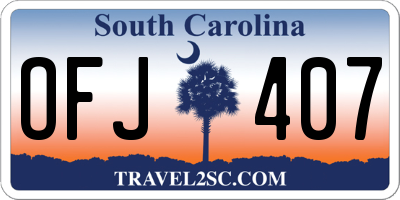 SC license plate OFJ407