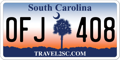 SC license plate OFJ408