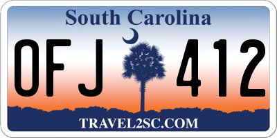 SC license plate OFJ412