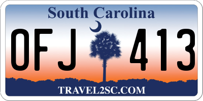 SC license plate OFJ413