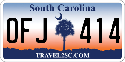 SC license plate OFJ414