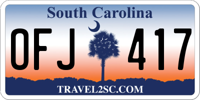 SC license plate OFJ417