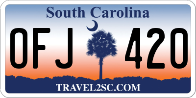 SC license plate OFJ420