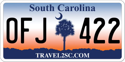 SC license plate OFJ422