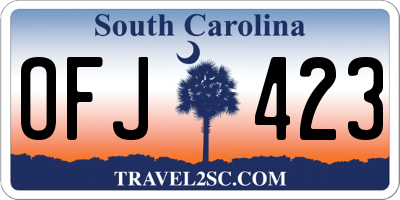 SC license plate OFJ423