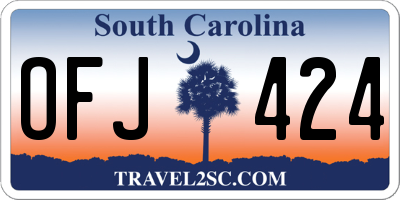 SC license plate OFJ424