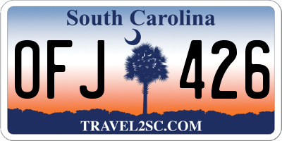 SC license plate OFJ426