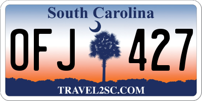 SC license plate OFJ427