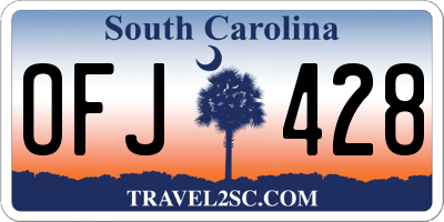 SC license plate OFJ428