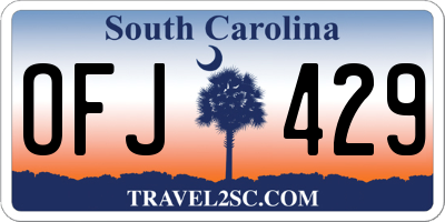 SC license plate OFJ429