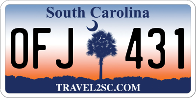 SC license plate OFJ431
