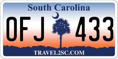SC license plate OFJ433