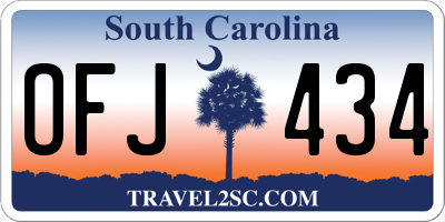 SC license plate OFJ434