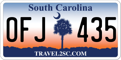 SC license plate OFJ435