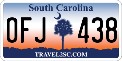 SC license plate OFJ438