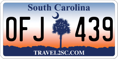 SC license plate OFJ439