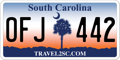 SC license plate OFJ442