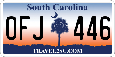 SC license plate OFJ446