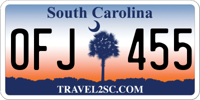SC license plate OFJ455