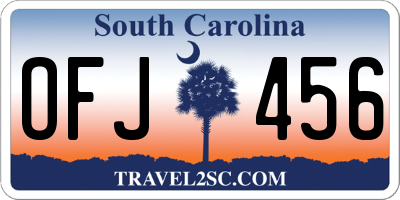 SC license plate OFJ456