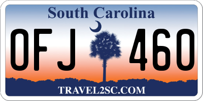 SC license plate OFJ460
