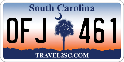 SC license plate OFJ461