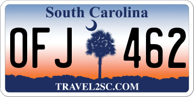 SC license plate OFJ462
