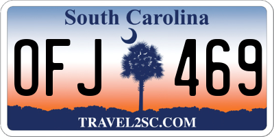 SC license plate OFJ469