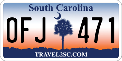 SC license plate OFJ471