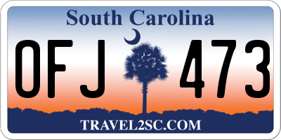 SC license plate OFJ473