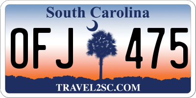 SC license plate OFJ475