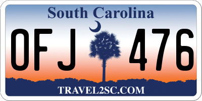 SC license plate OFJ476