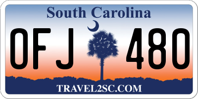 SC license plate OFJ480