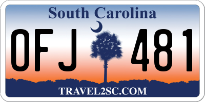 SC license plate OFJ481